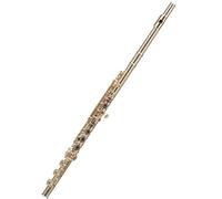 Cupronickel Concert Flute Silver Plating 17 Holes C Key Flutes Woodwind With Padded Case Flutes Kit (Color : Gold)