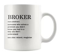 Cups Broker Definition Real Estate Mugs Pub 2PCS/330ML | Novelty Coffee Cups Durable Hot Chocolate Cups Home Colleague