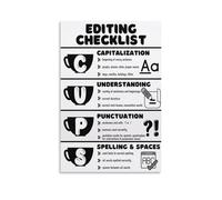 CUPS Editing Writing Strategy Checklist English Educational Chart Poster 08x12inch(20x30cm)