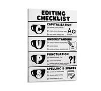 CUPS Editing Writing Strategy Checklist English Educational Chart Poster 24x36inch(60x90cm)