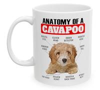 Cups Golden Cavapoo Puppy Chart 330Ml Coffee Cups Funny Durable Cup for Hot Chocolate Office Cappuccino
