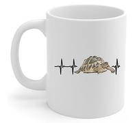 Cups Hermann'S Tortoise Heartbeat Lifeline 330Ml Coffee Cups Unique Funny Cup for Milk Office Women