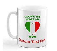 Cups I Love My Italian Mom Mug Wedding 2PCS-330ML | Funny Drinking Cups Lightweight Tea Cup Company Friendship