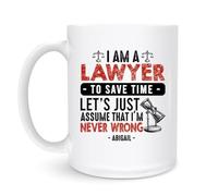 Cups Lawyer Never Wrong 330Ml Coffee Cups Ceramic with Handle Tea Mug for Men Hot Chocolate Beverages