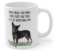 Cups Queensland Blue Heeler Black Merle 330Ml Drinkware Novelty Porcelain Cup for Home Restaurant Office