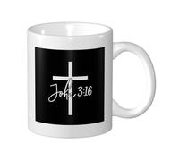 Cups Religious Cross John 3-16 330Ml Tea Mug Durable Unique Mug for Syrup Men Milk
