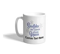 Cups Snowflakes are Kisses from Heaven & Coffee Mug Cafes 2PCS-330ML | Durable Coffee Cups Lightweight Hot Chocolate Cups Office Anniversary