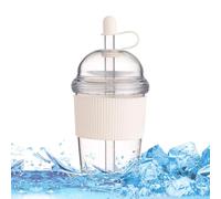 Cups with Straws 520ml Aesthetic Silicone Lid Reusable