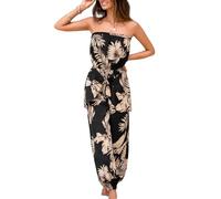 CUPSHE Women's Jumpsuit Tropical Off-Shoulder Sleeveless One Piece Casual Summer Outfits Romper