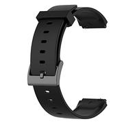 Cupsofu WatchBand Strap for Watch, Silicone, Black, 18mm, Unisex, Standard Design, Secure Buckle Closure