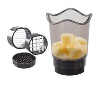 Cupt Slicer Stainless Steel Fruit and Vegetables Fast Salad Maker | Banana, Strawberry, Egg Slicer, Kitchen Gadgets, Portable Food Prep Tool, Push Makes