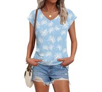 Cuptacc Womens T Shirts Comfortable Womens Summer Tops Elegant Ladies Tee Shirts Basic Tops Tank Chic Vest Tunic Printed Dandelion XXXL 28-30