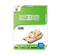 CUPUZ 3D Papercraft Kit - DIY Paper Model Building Set for Kids & Adults | STEM Educational Craft Toy | Creative Screen-Free Activity & Display Gift (Black and White Tank)