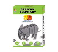 CUPUZ 3D Papercraft Kit - DIY Paper Model Building Set for Kids & Adults | STEM Educational Craft Toy | Creative Screen-Free Activity & Display Gift (African Elephant)