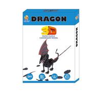 CUPUZ 3D Papercraft Kit - DIY Paper Model Building Set for Kids & Adults | STEM Educational Craft Toy | Creative Screen-Free Activity & Display Gift (Dragon)