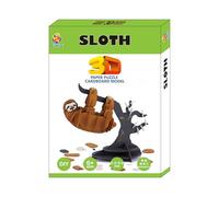 CUPUZ 3D Papercraft Kit - DIY Paper Model Building Set for Kids & Adults | STEM Educational Craft Toy | Creative Screen-Free Activity & Display Gift (Sloth)