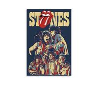 CUQ Rock The Rolling Stones Vintage Poster Prints on Canvas Home Wall Decor Picture Print Modern Family Bedroom Decor Posters 12x18inch(30x45cm)