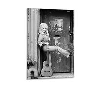 CUQ Singer Dolly Parton Music Vintage Poster Prints on Canvas Home Wall Decor Picture Print Modern Family Bedroom Decor Posters 08x12inch(20x30cm), Frame-style