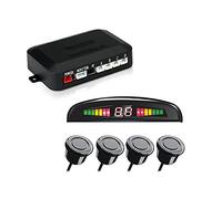 CUQI SB-122 Car Parking Ultrasonic Sensors LED Distance Display with Sound Warning + Mute Switch for Vehicle Truck Van + 4 Parking Sensors