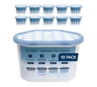 Cuqoo 10 Pack Disposable Interior Dehumidifier For Home 500Ml, Moisture Absorbers For Damp, Mould - Home, Office, Kitchen & Garage