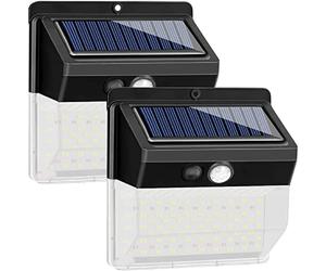 CUQOO 136 LED Motion Sensor Solar Security Lights with 3 Modes - IP65 Waterproof Motion Sensor Lights Outdoor | 270° Wide Angle Sensor Range | Super Bright Wall Light | Light for Deck Fence Front Door