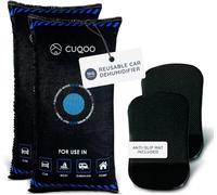 Cuqoo 2 Pack Reusable Car Dehumidifier Bags Moisture Absorber With Anti Slip Mat Microwave Rechargeable For Car Interior