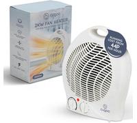 Cuqoo 2Kw Fan Cooler And Heater White Variable Thermostat & 2 Heat Settings Portable Electric Quiet Heater And Cooler For Home