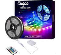 Cuqoo 2M Smart Led Strip Lights Battery Powered Rgb Light With Remote Colour Changing Music Sync Led Lights For Bedroom Decor Room
