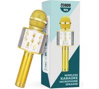 Cuqoo 4 In 1 Wireless Bluetooth Karaoke Microphone Portable Wireless Mic And Speaker With Voice Changer Long Battery For Singing