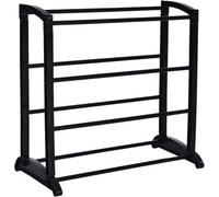 Cuqoo 4 Tier Metal Shoe Rack Expandable Heavy Duty 15 Pair Shoe Storage Stand For Hallway Or Bedroom Easy No Tools Assembly Black