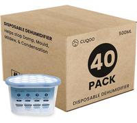Cuqoo 500Ml Disposable Dehumidifier Pack Of 40 Moisture Absorber For Damp Mould Condensation In Home Kitchen Wardrobe Bathroom