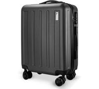 Cuqoo Avio Black Jett 55Cm Underseat Cabin Bag Hard Case Airline Approved Small Suitcase 360 Spinner Wheels Fits Ryanair & Easyjet