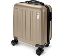 Cuqoo Avio Golden Sand Jett 45Cm Cabin Suitcase Lightweight Carry On Luggage Hard Case Airline Approved Cabin Bag For Ryanair, Easyjet