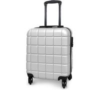Cuqoo Avio Grey Atlas Carry On Suitcase 45X36X20Cm Lightweight Hard Shell Suitcase Airline Approved For Easyjet Ryanair British Airways