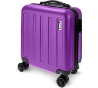 Cuqoo Avio Purple Jett 45Cm Cabin Suitcase Lightweight Carry On Luggage Hard Case Airline Approved Cabin Bag For Ryanair, Easyjet