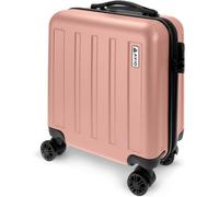 Cuqoo Avio Rose Gold Jett Cabin Suitcase 45X36X20Cm Lightweight Double Wheel Luggage Bag Durable Abs Hard Shell Approved By Most Airline