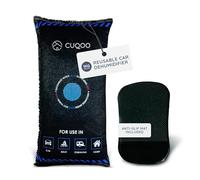 CUQOO 1kg Reusable Car Dehumidifier Bag for Car Interior - Moisture Absorber with Dashboard Mounting Anti-Slip Mat, Microwave Fast Reactivated Packets, Rechargeable Dehumidifier 1 Pack