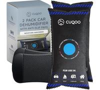 CUQOO Car Dehumidifier Bag - Reusable Moisture Absorber for Car Interior with Anti-Slip Mat - Microwave Reactivated Dehumidifier Bags for Condensation, Damp & Fog