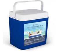 CUQOO Cool Box Cooler - Insulated Portable Ice Box for Camping, Picnic & Beach - Food & Drink Cooler with Carry Handle (24L / 30L)