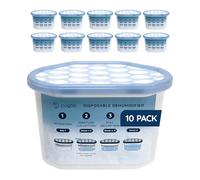 CUQOO Disposable Dehumidifier for Home 500ml, Pack of 10 Moisture Absorber Dehumidifiers for Damp, Mould, Kitchen, Wardrobe, Bedroom, Caravan, Office, Garage, Bathroom - Mini Condensation Absorbers