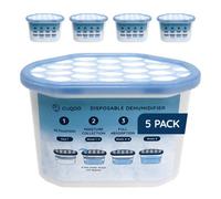 Cuqoo Disposable Dehumidifier For Home 500Ml Pack Of 5 Moisture Absorber Dehumidifiers For Damp Mini Condensation Absorbers