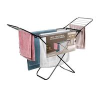 CUQOO Foldable Clothes Airer - Heavy Duty Indoor & Outdoor Clothes Drying Rack with 22 Bars, Winged Laundry Airer Folding Clothes Horse for Washing, Compact Foldable Laundry Dryer Stand