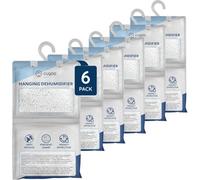 Cuqoo Hanging Wardrobe Dehumidifier Bags Pack Of 6 Moisture Absorber To Stop Damp Mould Mildew & Condensation Ideal For Home