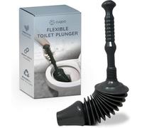 Cuqoo Heavy Duty Sink And Toilet Plunger Small Head Industrial Grade Plumbers Plunger Flexible Drain Unblocker For Bathrooms