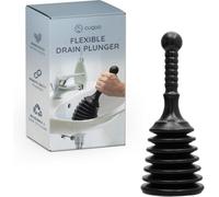 Cuqoo Heavy Duty Toilet Plunger Cleaner With Flexible Head Powerful Sink And Drain Unblocker For Bathroom Kitchen Bath And Shower