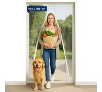 CUQOO Magnetic Fly Screen Door - 100x210cm Bug Mesh Curtain for Doors, Self-Closing Magnetic Closure, Easy No-Drill Installation, Durable Insect Net for Flies, Mosquitoes & Bugs