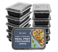 CUQOO 10 Pack Meal Prep Containers Single Compartment - Reusable BPA-Free Food-Safe Containers with Lids, Freezer, Microwave & Dishwasher Safe for Meal Plan, Portion Control & Batch Cooking