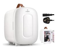 CUQOO Mini Fridge 4 Litre - Quiet AC/DC Portable Cooler & Warmer for Drinks, Skincare, Food, Compact Tabletop Design for Bedrooms, Home, Caravans & Cars, Thoughtful Gift Idea