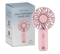 CUQOO Mini Hand Fan - USB Rechargeable Fan with 800mAh Battery & 3 Speeds, Portable Handheld for Travel, Home, Office, School & Everyday Use, Lightweight Compact Mini Fan, Pink