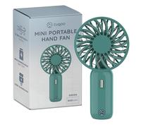 CUQOO Mini Hand Fan - USB Rechargeable Fan with 800mAh Battery & 3 Speeds, Portable Handheld for Travel, Home, Office, School & Everyday Use, Lightweight Compact Mini Fan, Green